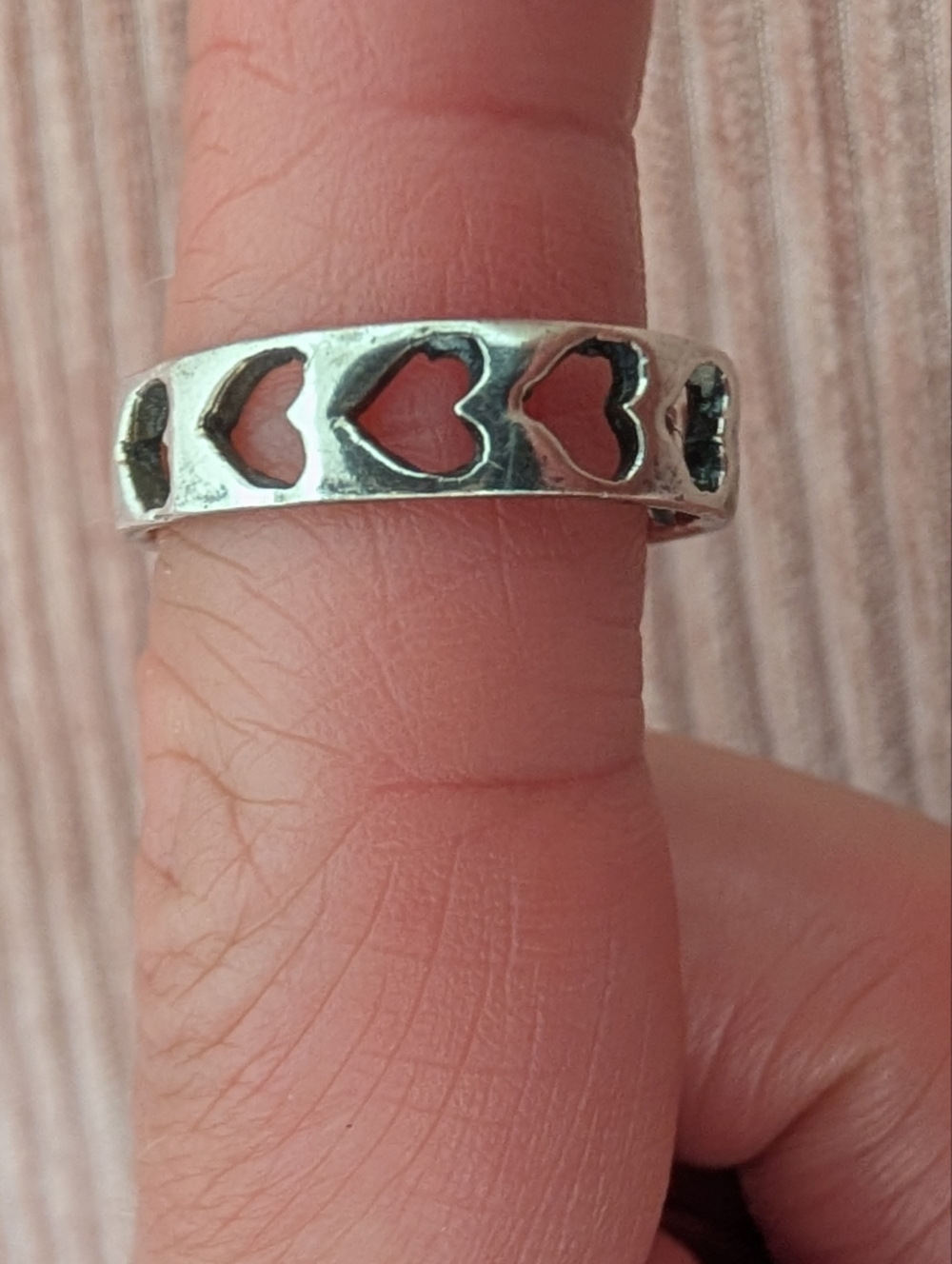 Sterling Silver Heart Cutout Ring